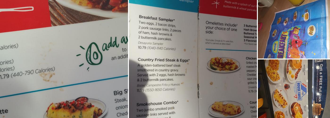 IHOP Menu