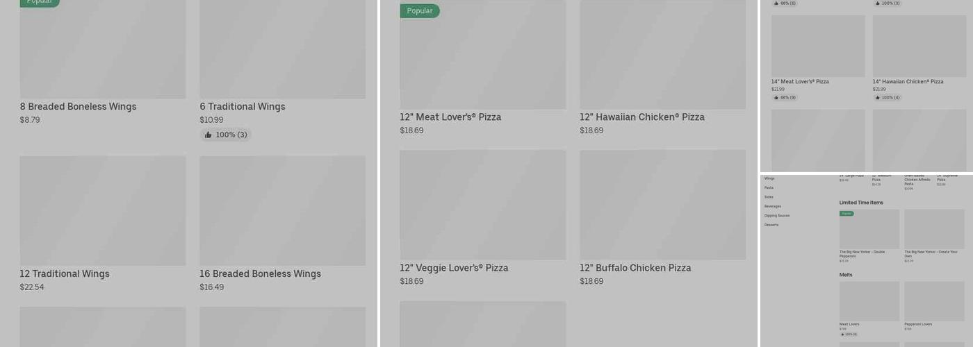 Pizza Hut Menu