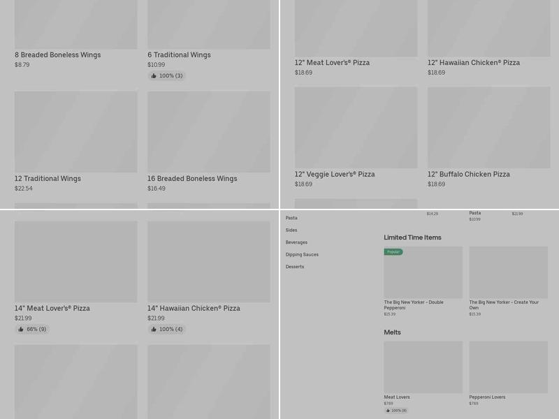 Pizza Hut Menu