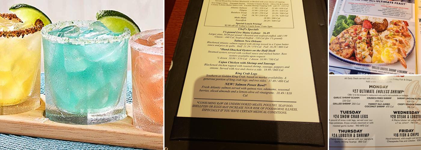 Red Lobster Menu