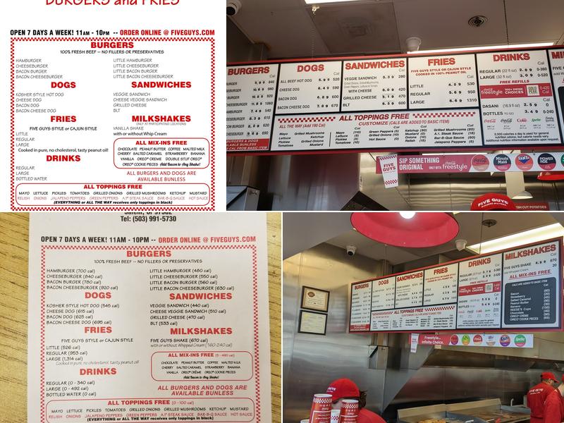 Five Guys Menu