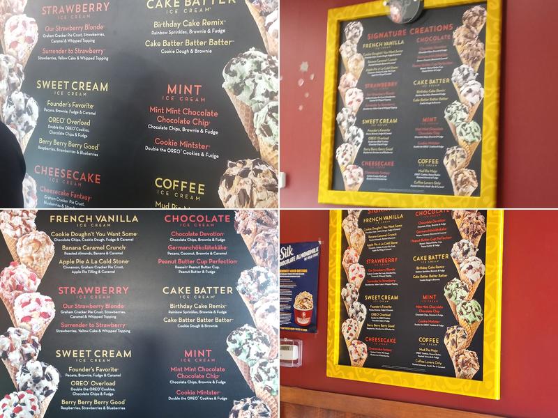 Cold Stone Creamery Menu