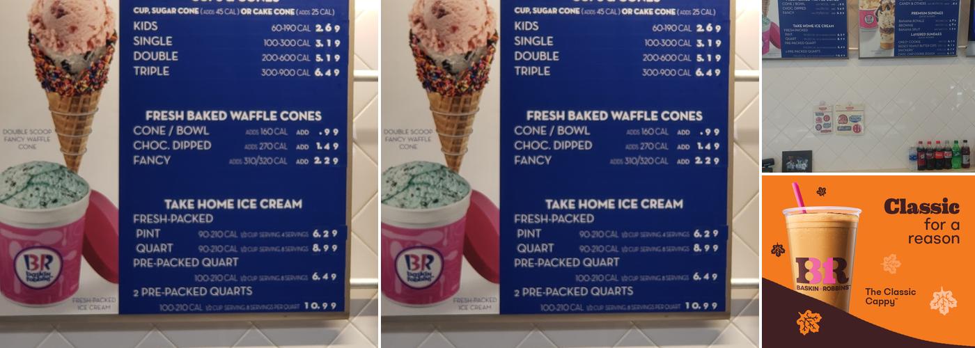 Baskin-Robbins Menu