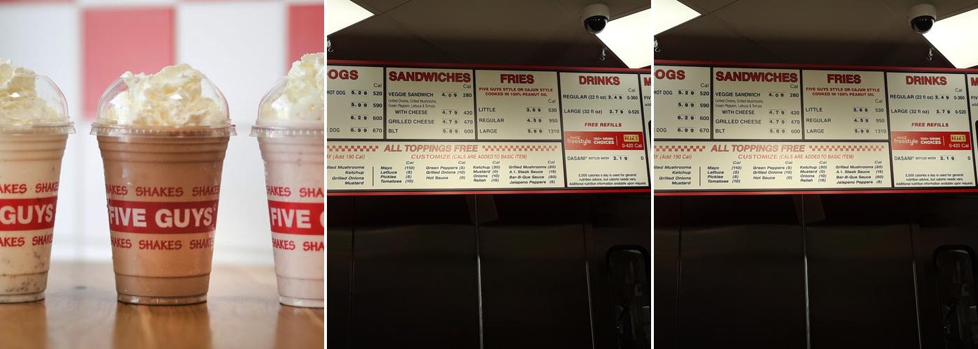 Five Guys Menu