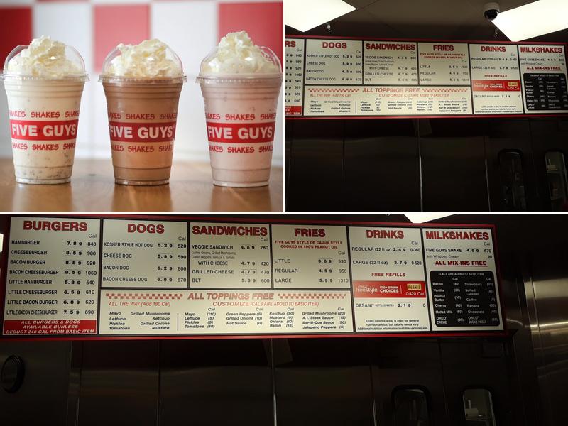 Five Guys Menu