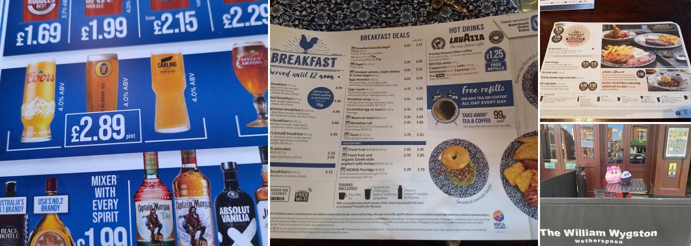 The William Wygston - JD Wetherspoon Menu