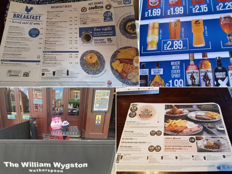 The William Wygston - JD Wetherspoon Menu