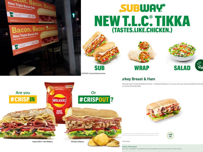 Subway Menu