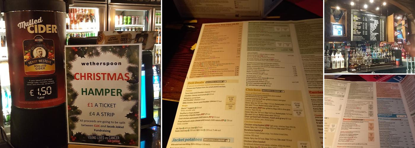 The Sir Henry Tate - JD Wetherspoon Menu