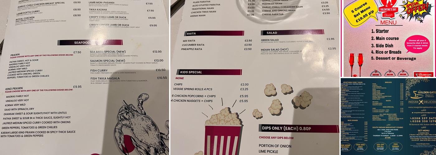 New Golden Gate Menu