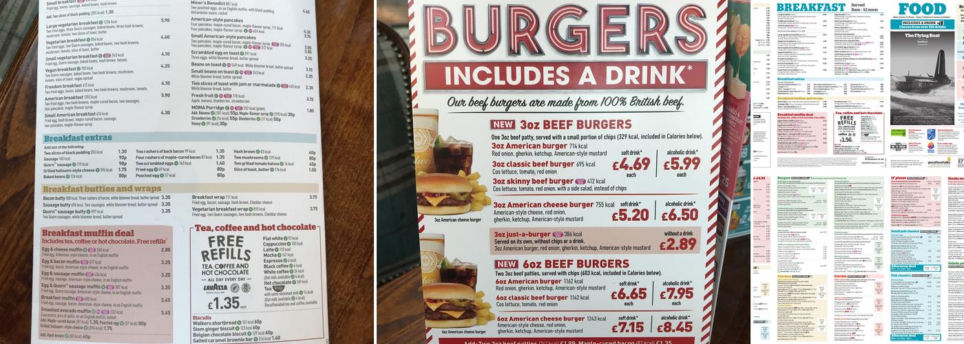 The Flying Boat Menu