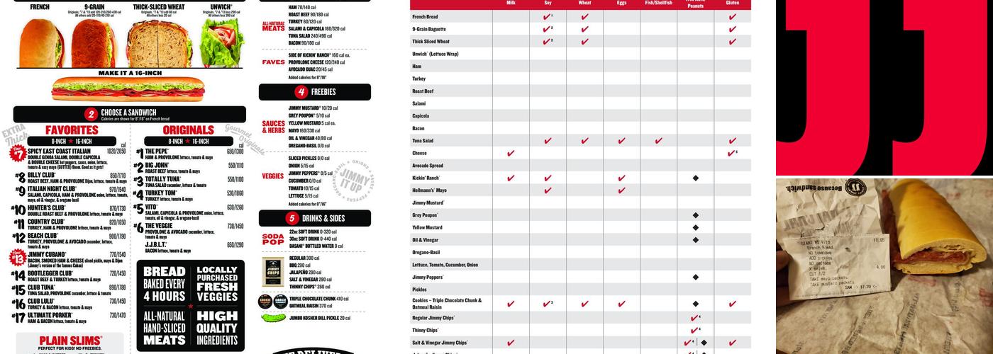 Jimmy John's Menu