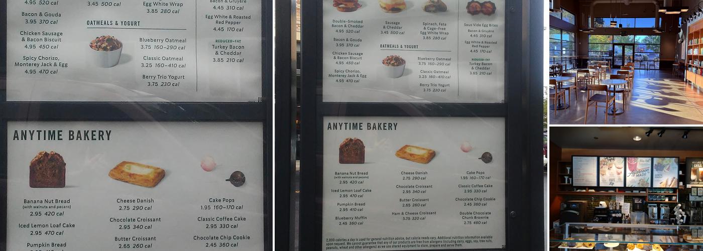 Starbucks Coffee Company Menu
