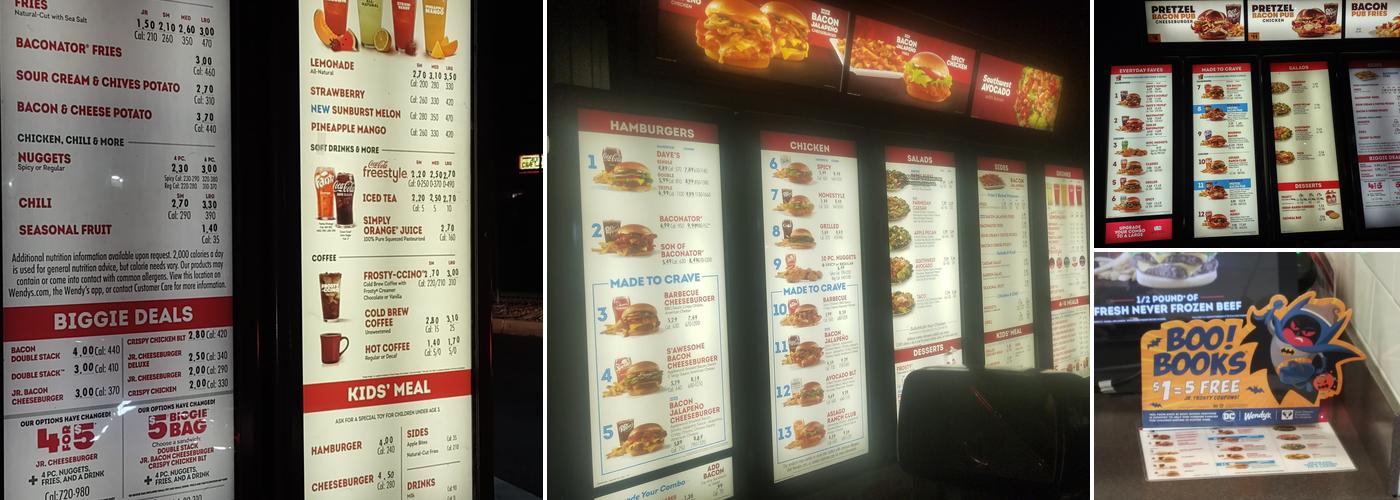 Wendy's Menu