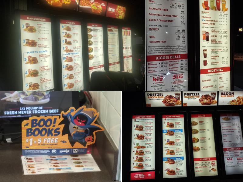 Wendy's Menu
