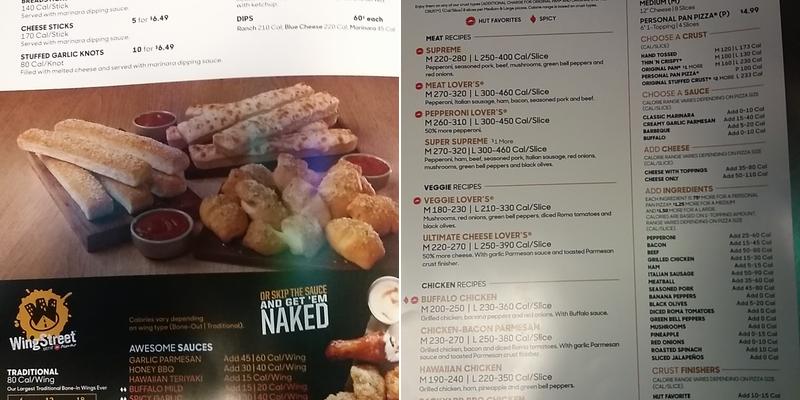 Pizza Hut Menu