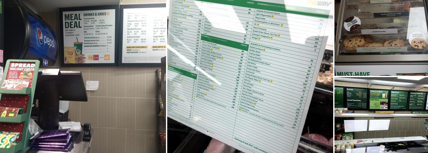 Subway Menu