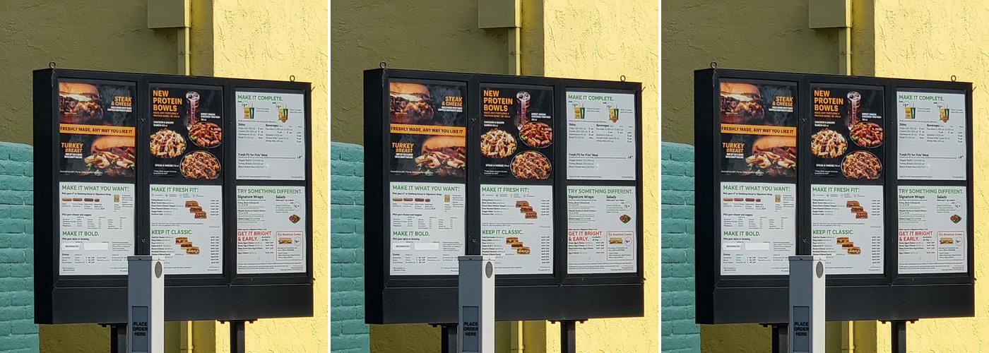 Subway Menu