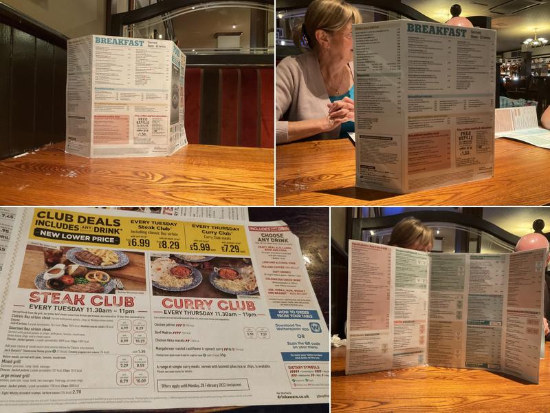 The New Crown - JD Wetherspoon Menu