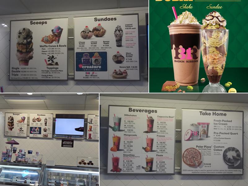 Baskin-Robbins Menu