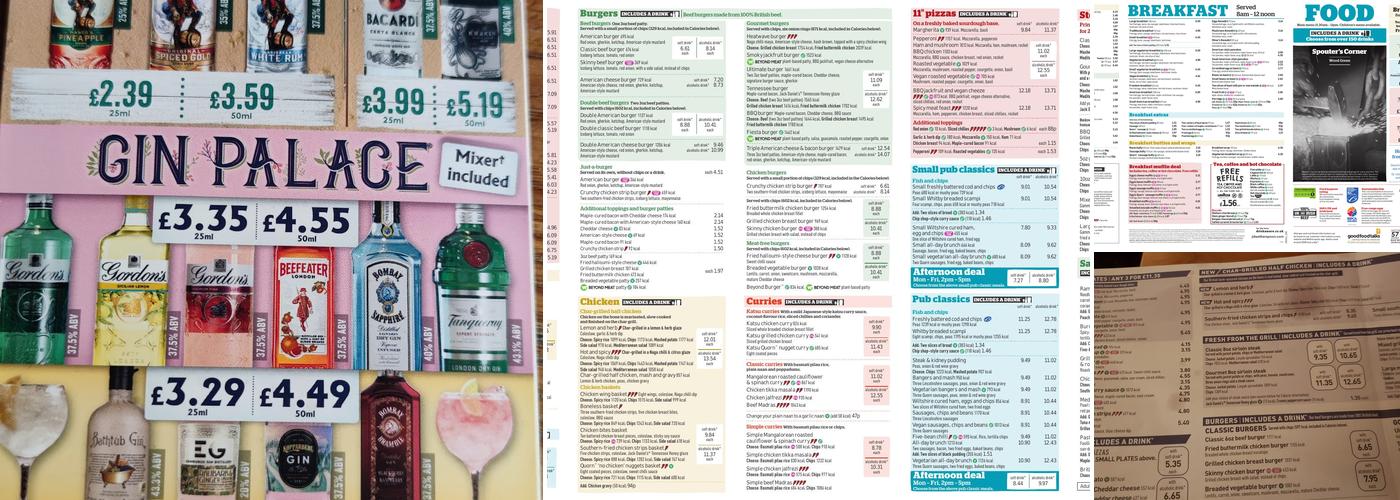 Spouter's Corner Menu