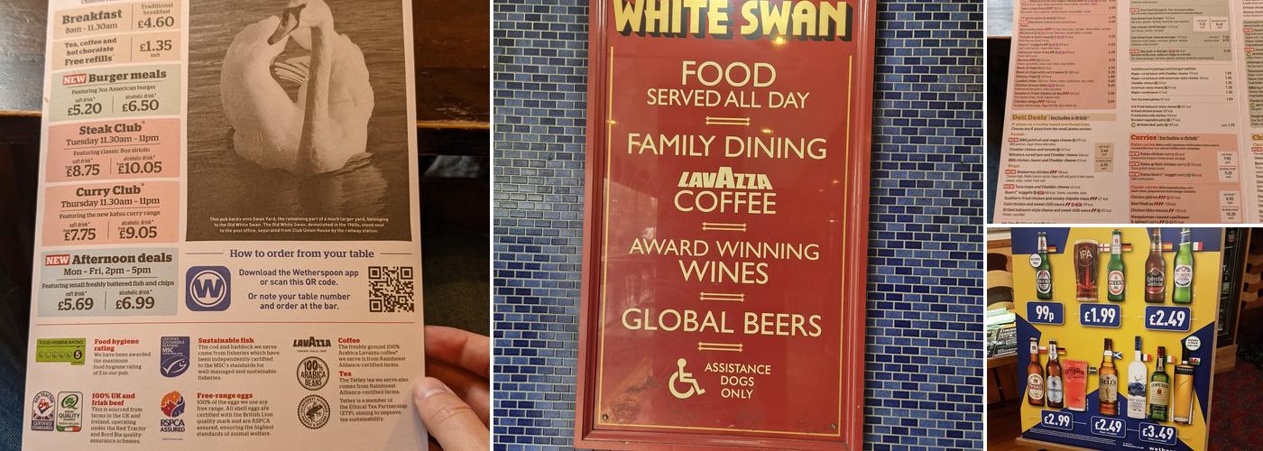 The White Swan - JD Wetherspoon Menu