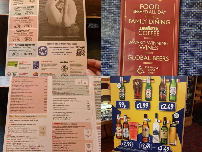 The White Swan - JD Wetherspoon Menu