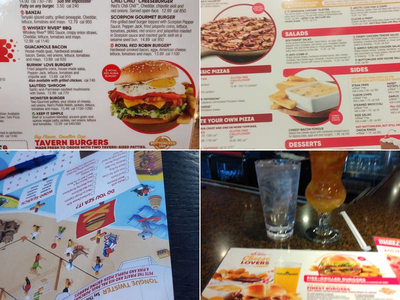 Red Robin Gourmet Burgers and Brews Menu