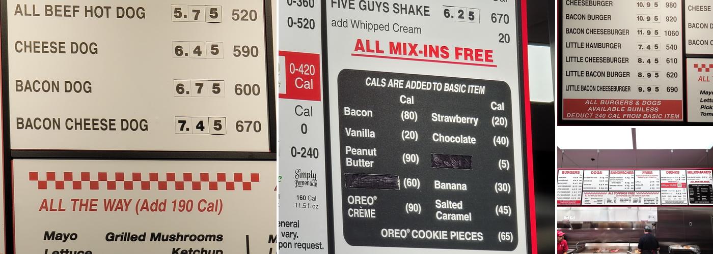 Five Guys Menu