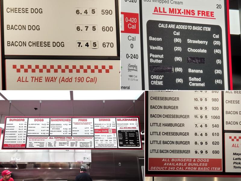 Five Guys Menu