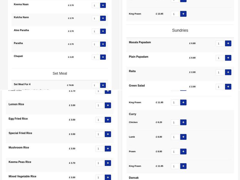 Regal Spice Twickenham Menu