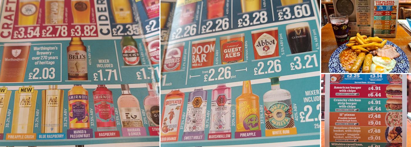 The Moon & Sixpence - JD Wetherspoon Menu