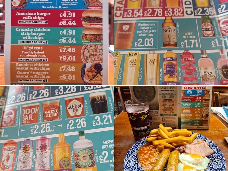 The Moon & Sixpence - JD Wetherspoon Menu