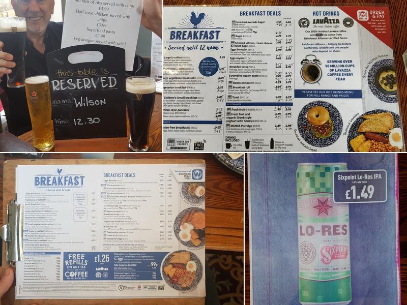 The Standing Order - JD Wetherspoon Menu