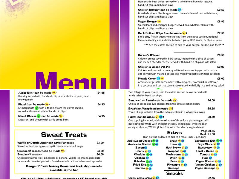 Board in the City CIC Menu