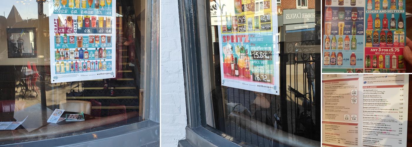 The Red Lion - JD Wetherspoon Menu