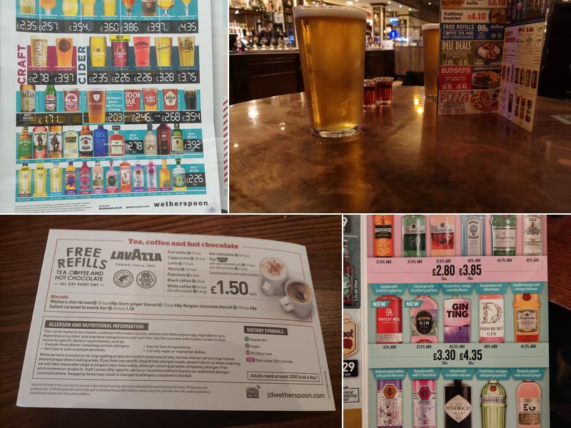 The Standing Order - JD Wetherspoon Menu