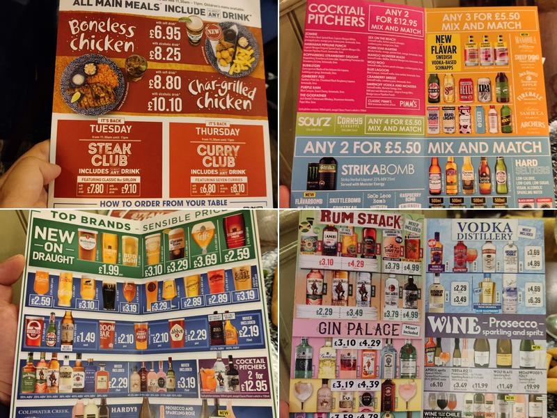 The John Russell Fox - JD Wetherspoon Menu