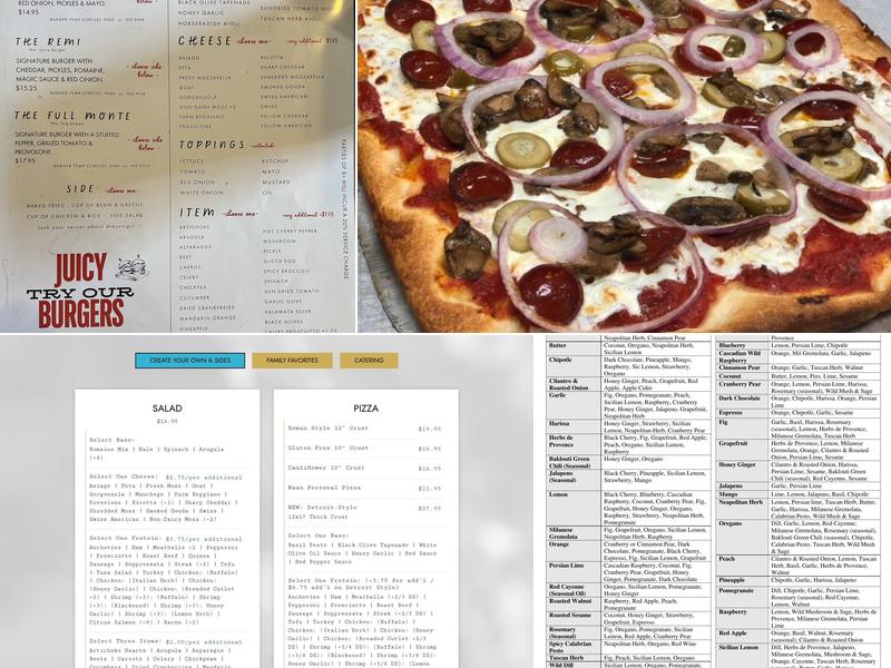 D'Avolio Kitchen Menu