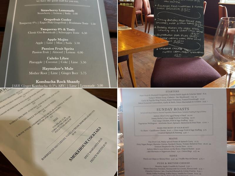 The Richard Onslow Menu