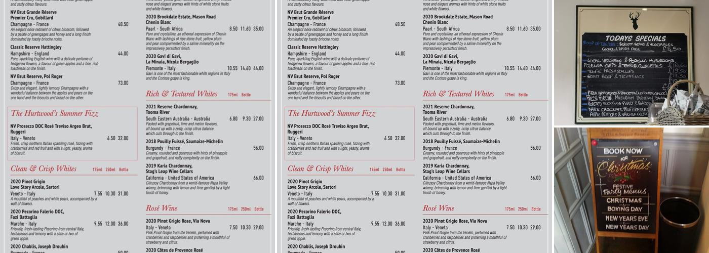 Hurtwood Inn Pub and Restaurant Menu