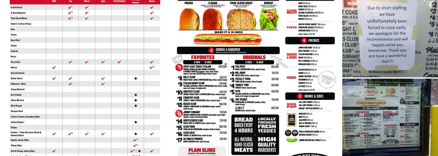 Jimmy John's Menu