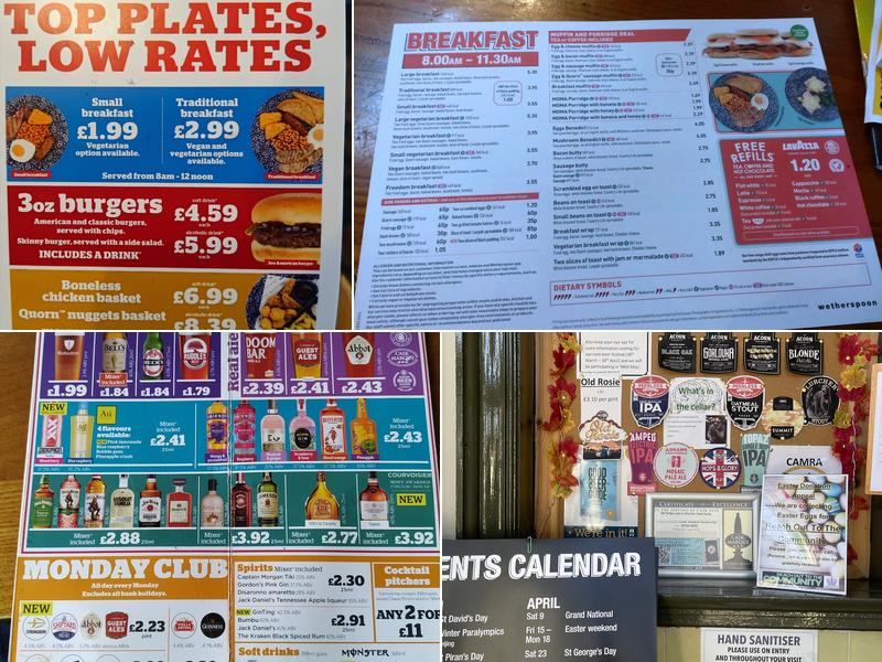 The Sedge Lynn - JD Wetherspoon Menu