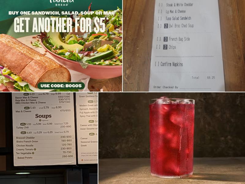 Panera Bread Menu