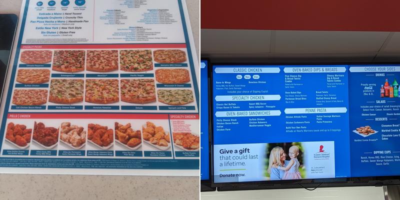 Domino's Pizza Menu