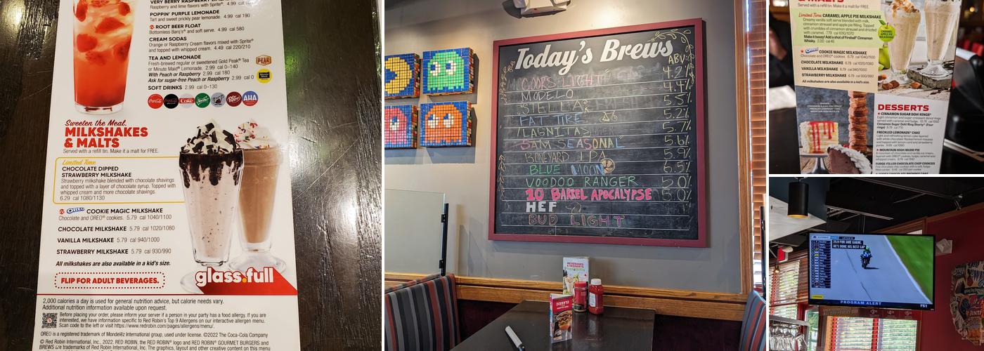 Red Robin Gourmet Burgers and Brews Menu