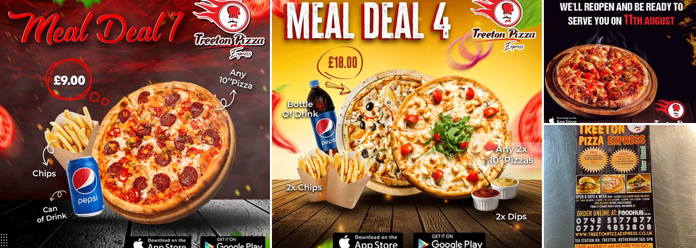 Treeton Pizza Express Menu