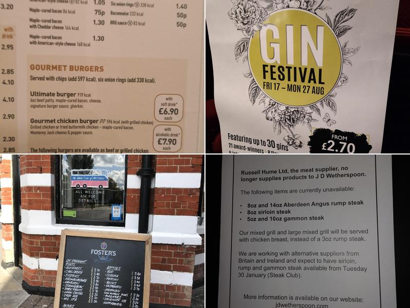 White Lion of Mortimer Menu