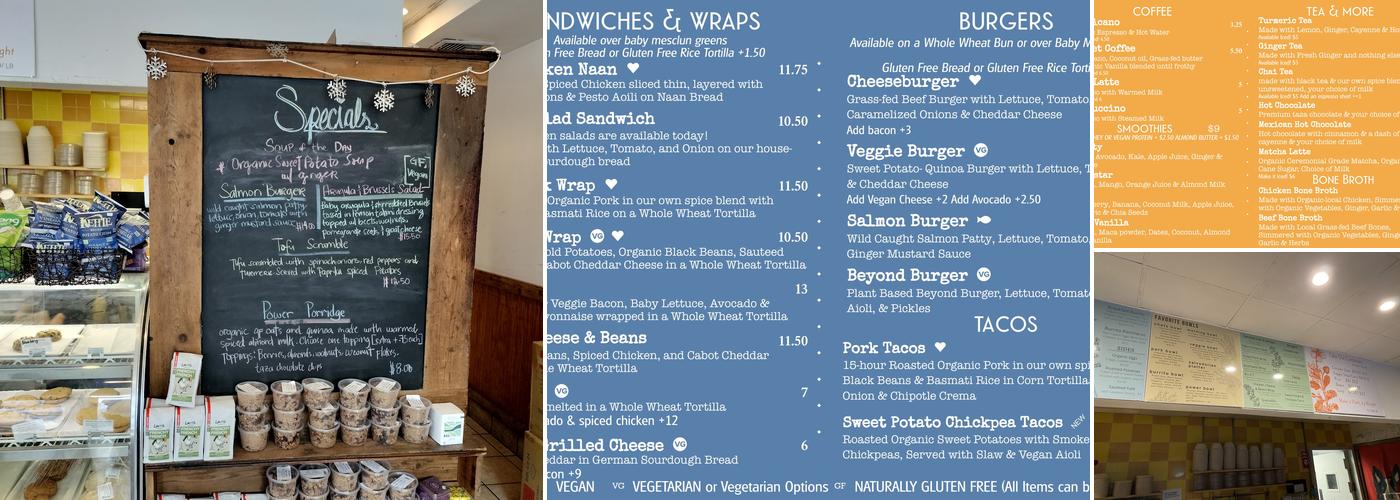 The Wild Radish Menu