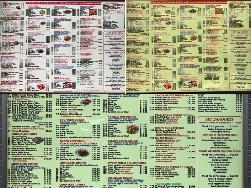 Wok Menu